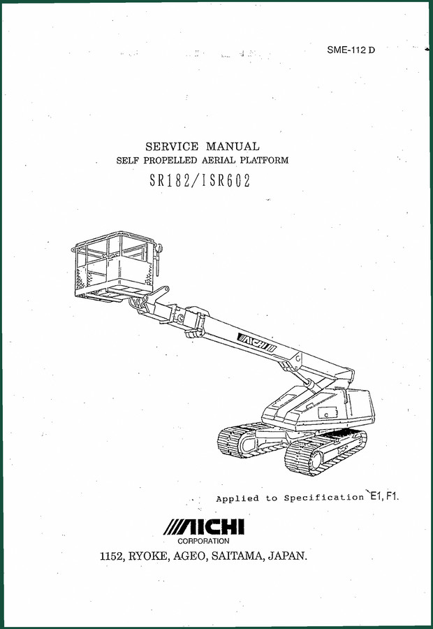 Aichi ISR602, SR182 Service Manual - 167 Page Factory OEM Document