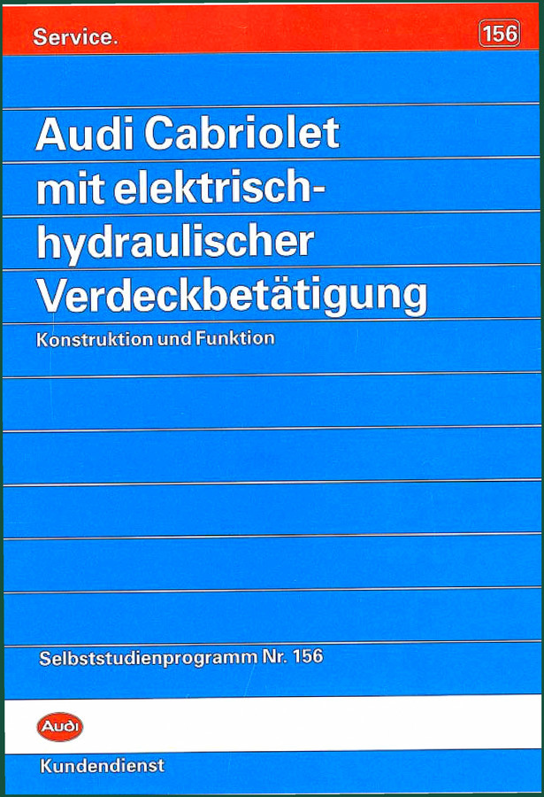 Audi Cabriolet Technical Manual – Electro-Hydraulic Convertible Top