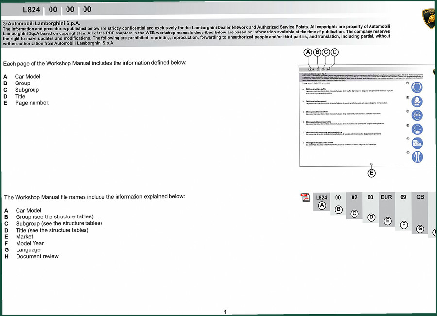 Automobili Lamborghini LP640 Workshop Manual – 1173 Pages of OEM Specs
