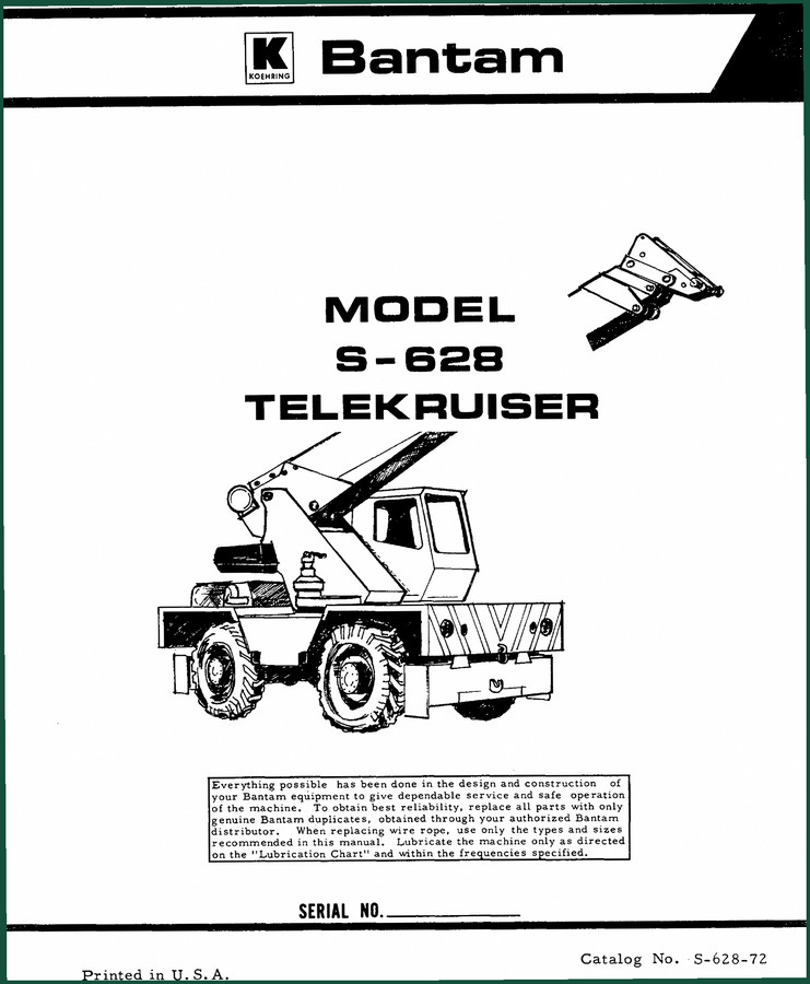 Bantam S-628 1972 Parts Catalog – 212 Pages OEM Exploded Views