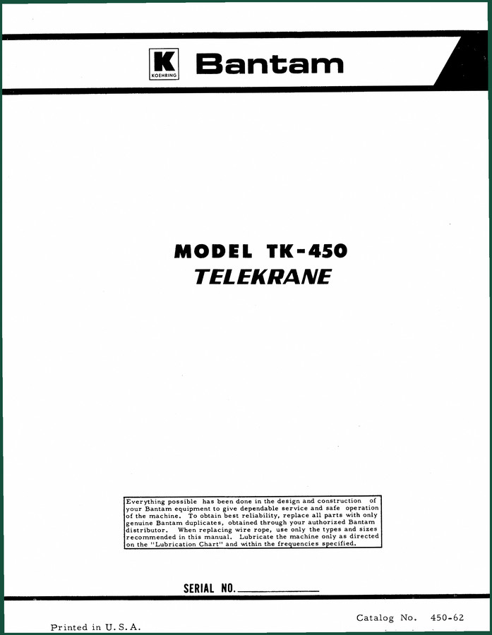 Bantam TK-450 Parts Catalog – 193 Pages OEM Exploded Views | AutoFix Global