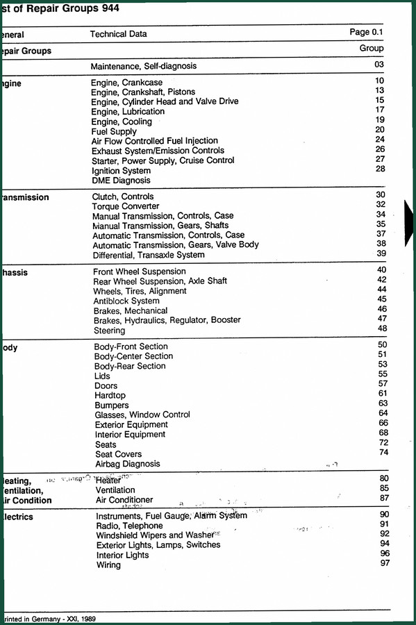 BMW 016, 083, 087 1989 Repair Manual | Factory Service Specs