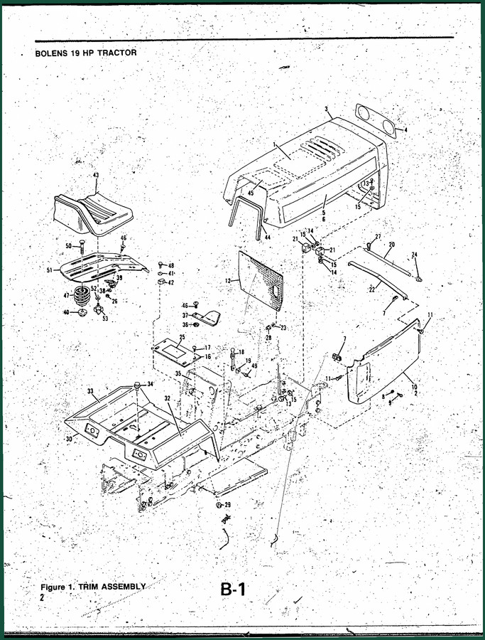 Bolens 19 HP TRACTOR 1966 Parts Catalog – OEM Part Numbers