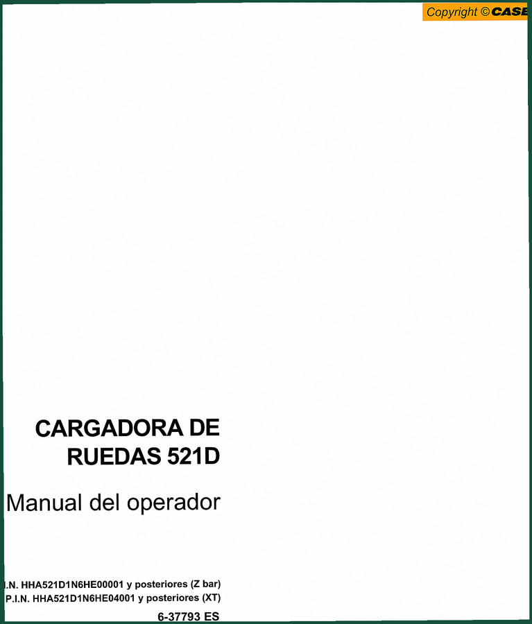 Case 521D 2001 Training Manual – Electrical System Factory Specs