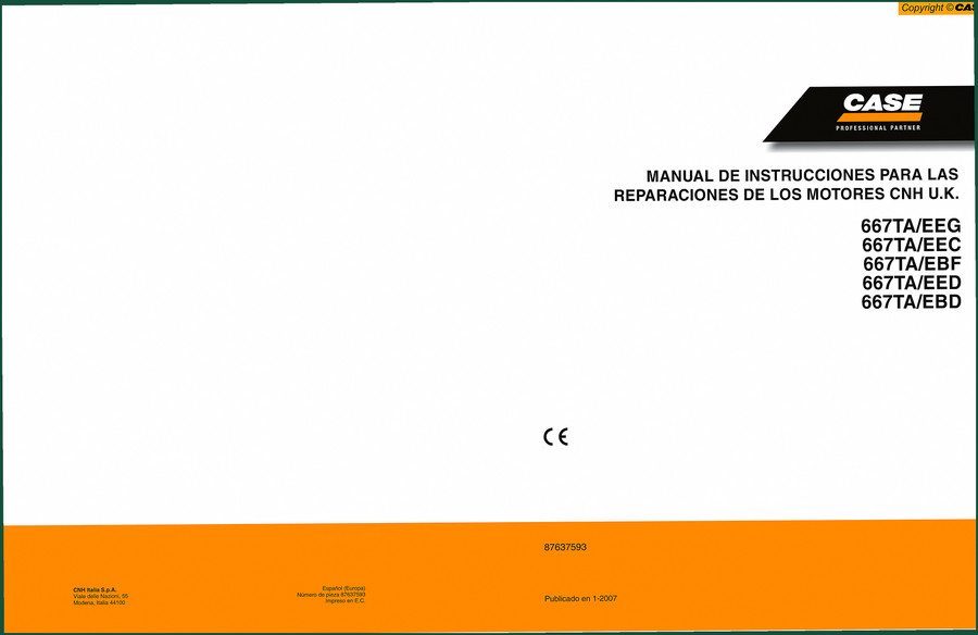 Case 667TA/EEG, 667TA/EEC, 667TA/EBF, 667TA/EED, 667TA/EBD 2007 Repair Manual
