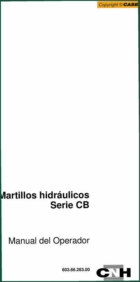 Case CB 32, CB 45, CB 65, CB 85, CB 120 2004 Operators Manual – Factory Specs