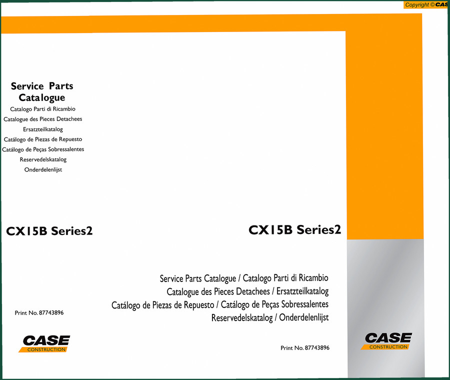 Case CX15B Series 2 2008 Parts Catalog – 586 Pages OEM Exploded Views