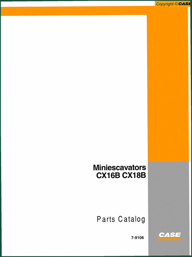 Case CX18B, CX16B 2007 Parts Catalog – 621 Pages