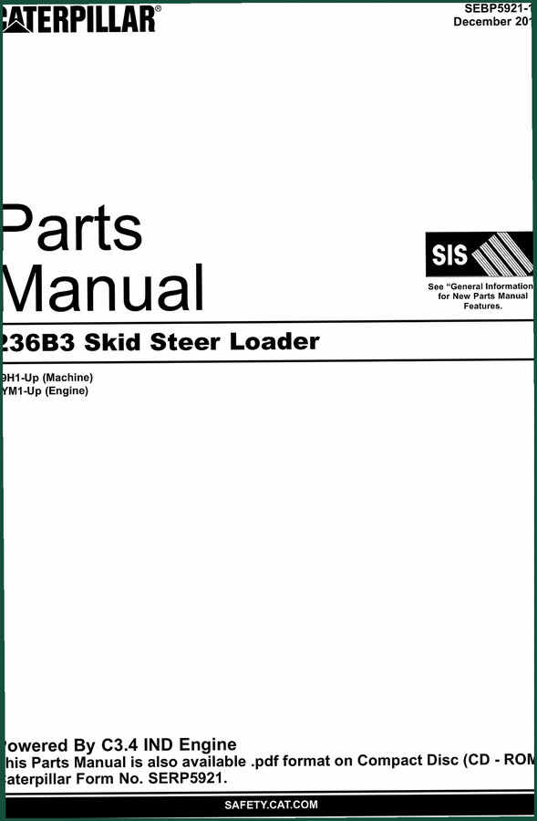 Caterpillar 236B3 2011 Parts Catalog – 643-Page OEM Documentation