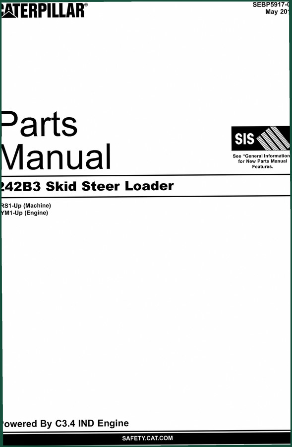 Caterpillar 242B3 2011 Parts Catalog – 615-Page OEM Parts Manual