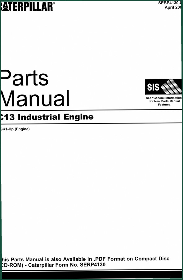 Caterpillar C13 2005 Parts Catalog – 572-Page OEM Documentation