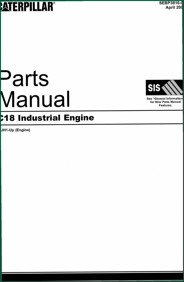 Caterpillar C18 2005 Parts Catalog – OEM Parts Identification