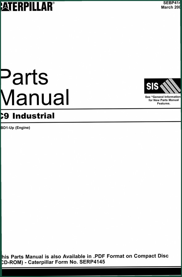 Caterpillar C9 Industrial 2005 Parts Catalog – 246 Pages OEM