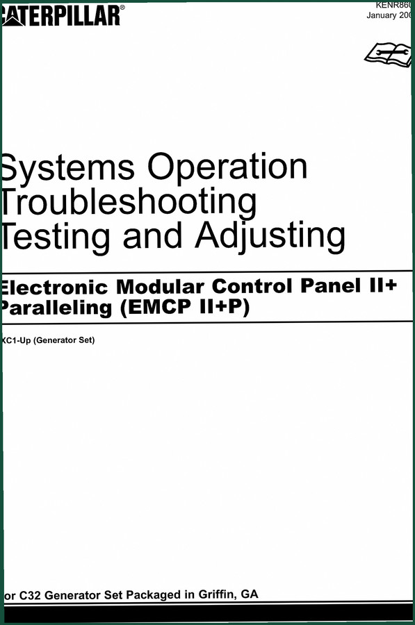 Caterpillar SXC1-Up 2008 Troubleshooting Manual – EMCP II+P Diagnostics