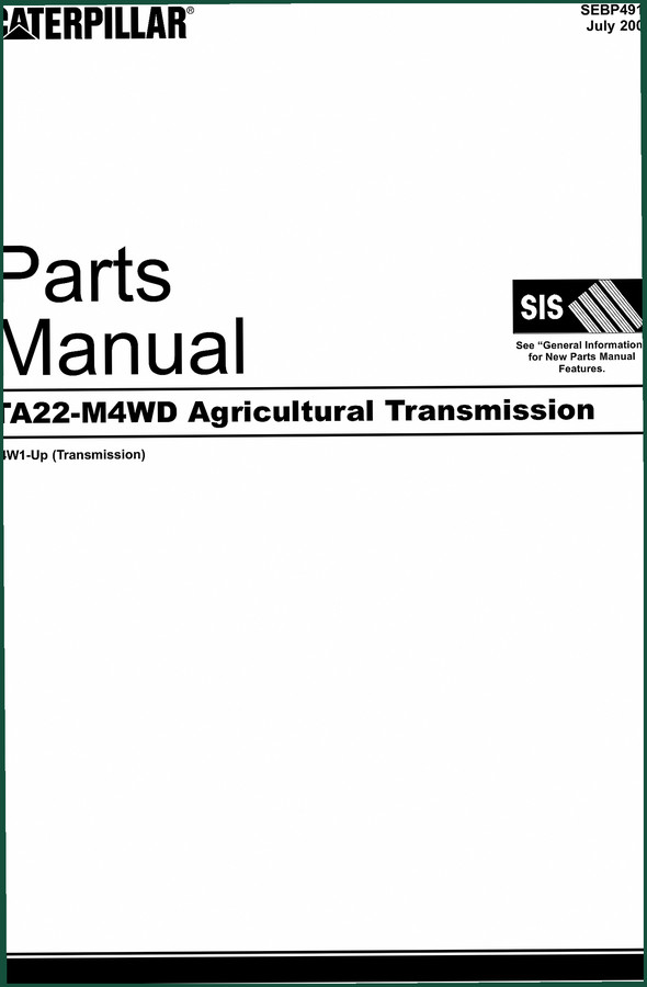 Caterpillar TA22-M4WD T4W1-Up 2006 Parts Catalog – 67 Pages