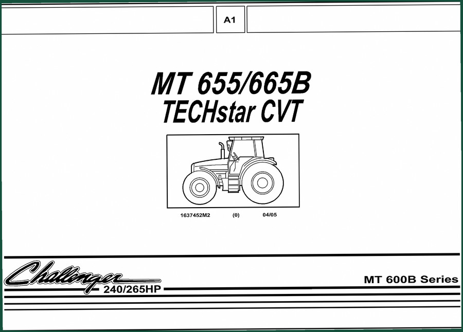 Challenger MT 655B, MT 665B, MT 600B 2005 Parts Catalog – OEM Factory Specs