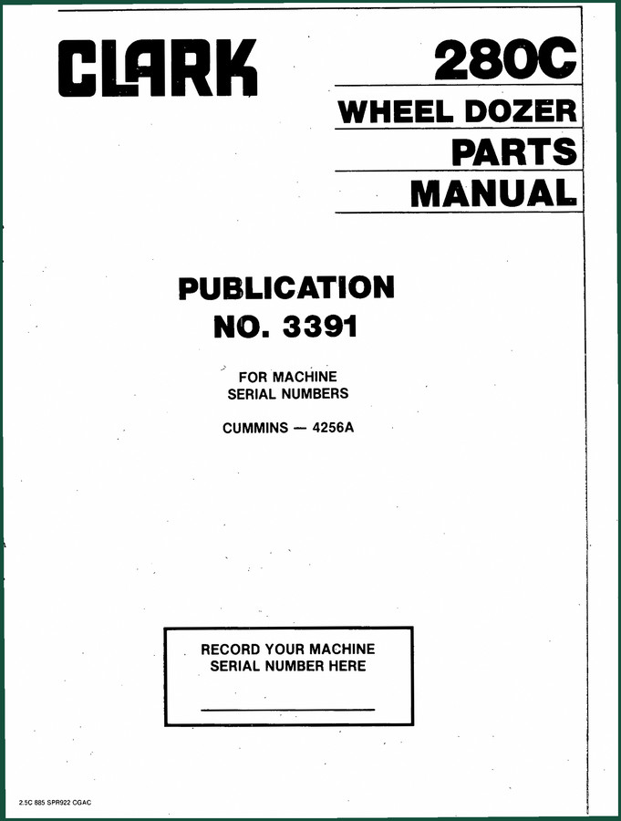 Clark-hurth 280C Parts Catalog – 230 Pages of OEM Exploded Views & Indexing
