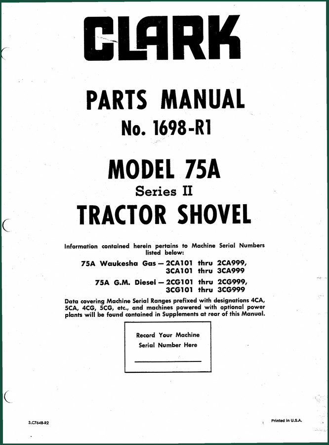 Clark-hurth 75A Series II Parts Catalog – OEM Exploded Views & Part Numbers