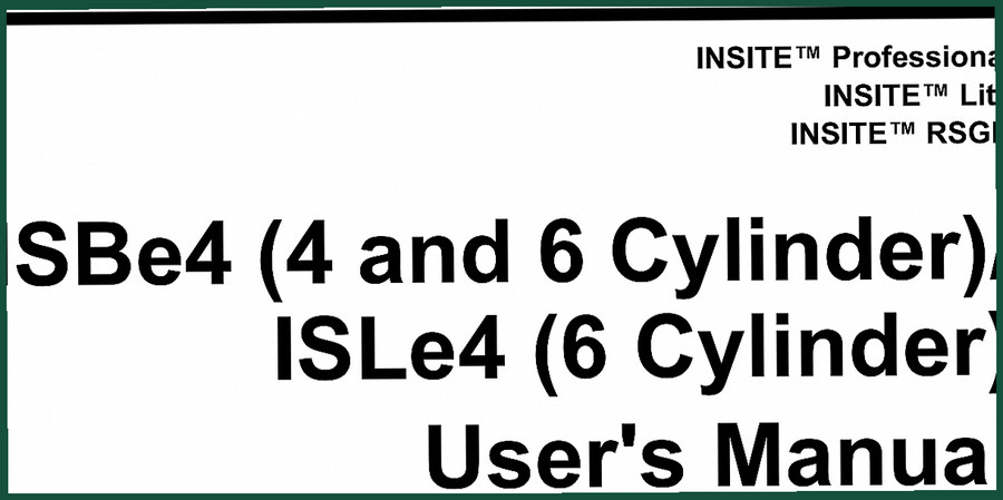 Cummins ISBe4, ISLe4 User Manual – OEM Diagnostic Guide