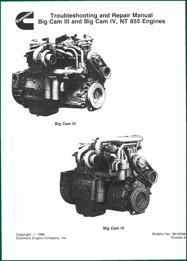 Cummins NT 855 Troubleshooting Manual – 693 Pages OEM Diagnostics