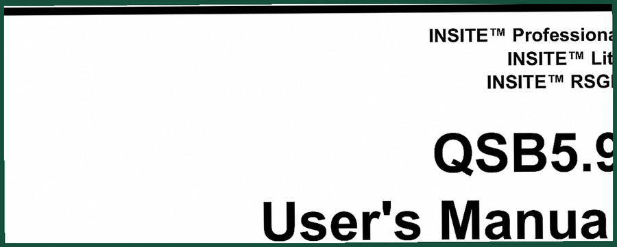 Cummins QSB5.9 User Manual – INSITE Diagnostic Software Guide