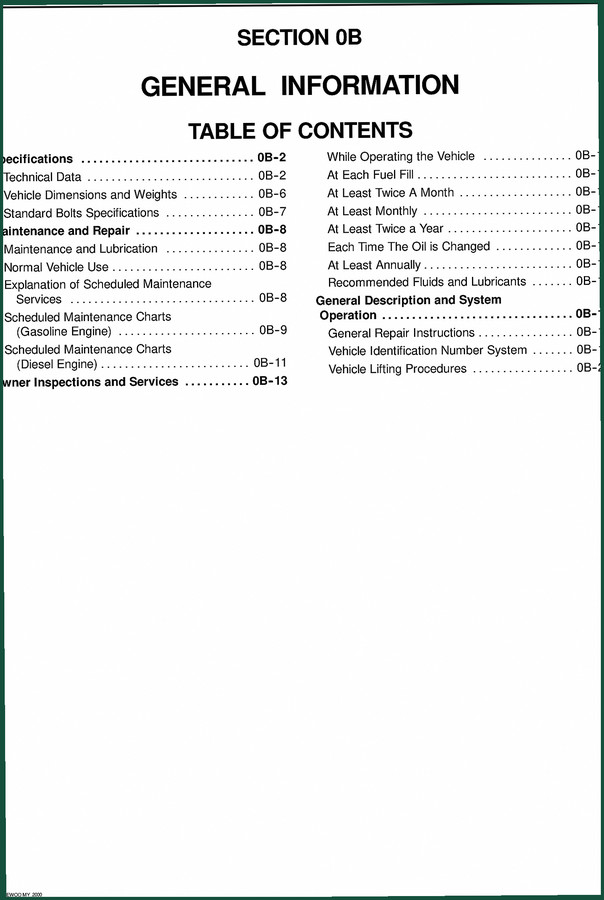Daewoo 661LA, 662NA, 662LA 2000 Service Manual – 2053 Pages