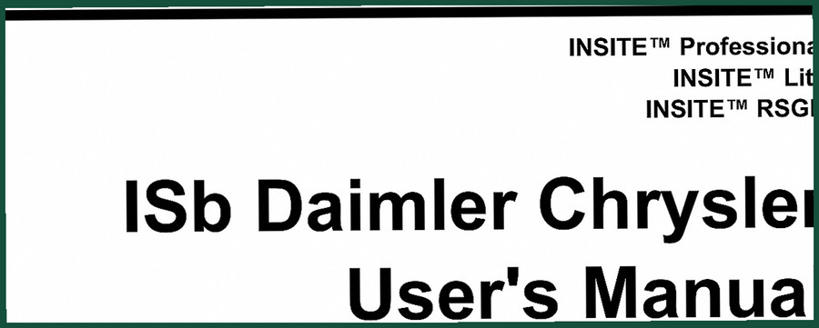 Daimlerchrysler ISb User Manual – 129-Page OEM Diagnostic Software Guide