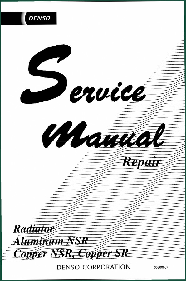 Denso Aluminum NSR, Copper NSR, Copper SR Repair Manual – 33 Pages