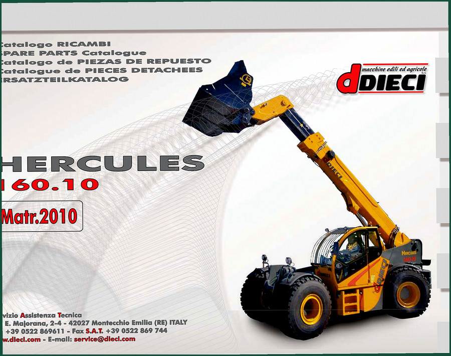 Dieci Hercules 160.10 2010 Parts Catalog – OEM Exploded Views & Part Numbers