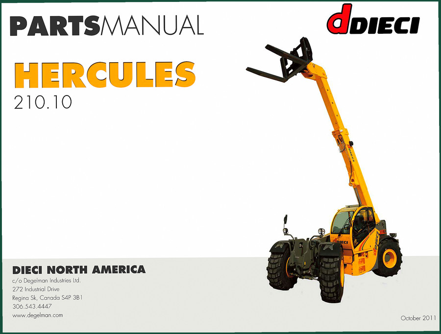 Dieci Hercules 210.10 2011 Parts Catalog – 202 Pages