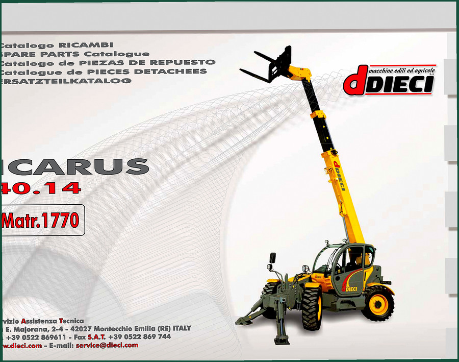 Dieci ICARUS 40.14 Parts Catalog – 342 Pages OEM Exploded Views