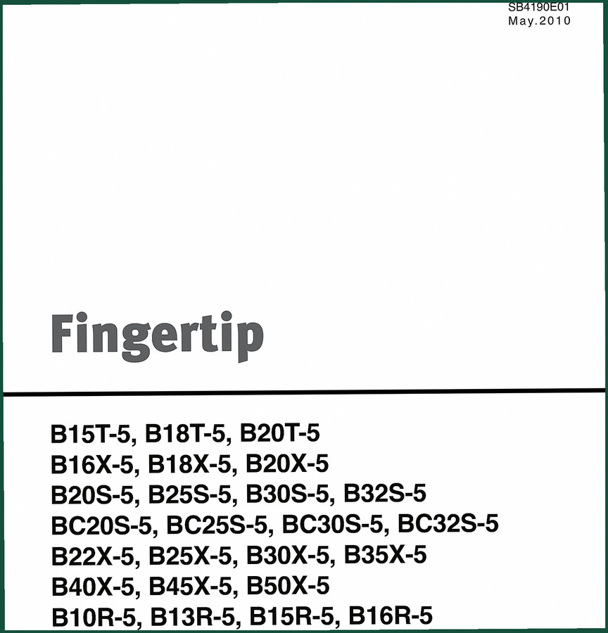 Doosan B15T-5 B18T-5 B20T-5 B16X-5 B18X-5 2010 Tech Manual