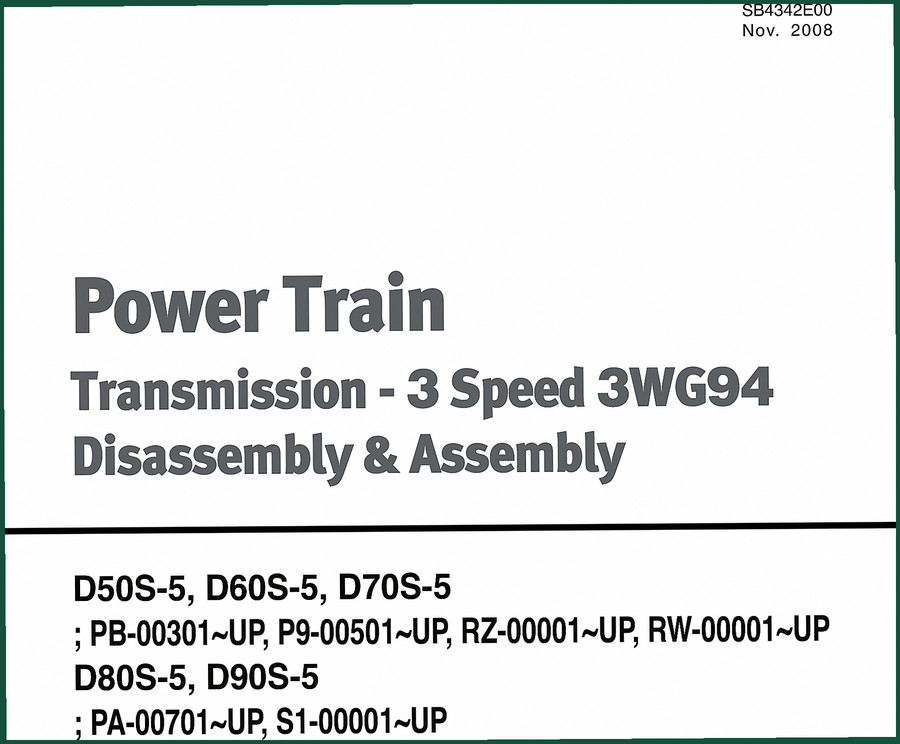 Doosan D50S-5 D60S-5 D70S-5 D80S-5 D90S-5 2008 Technical Manual