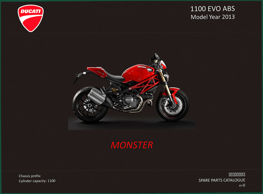 Ducati 1100 EVO ABS 2012 Parts Catalog – OEM Factory Diagrams