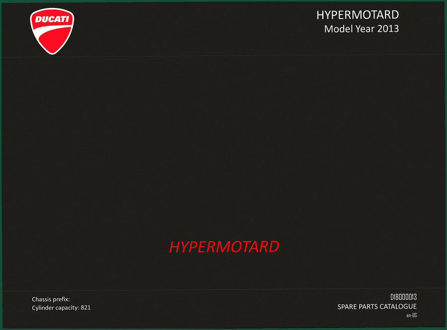 Ducati HYPERMOTARD 2013 Parts Catalog – OEM Factory Spare Parts