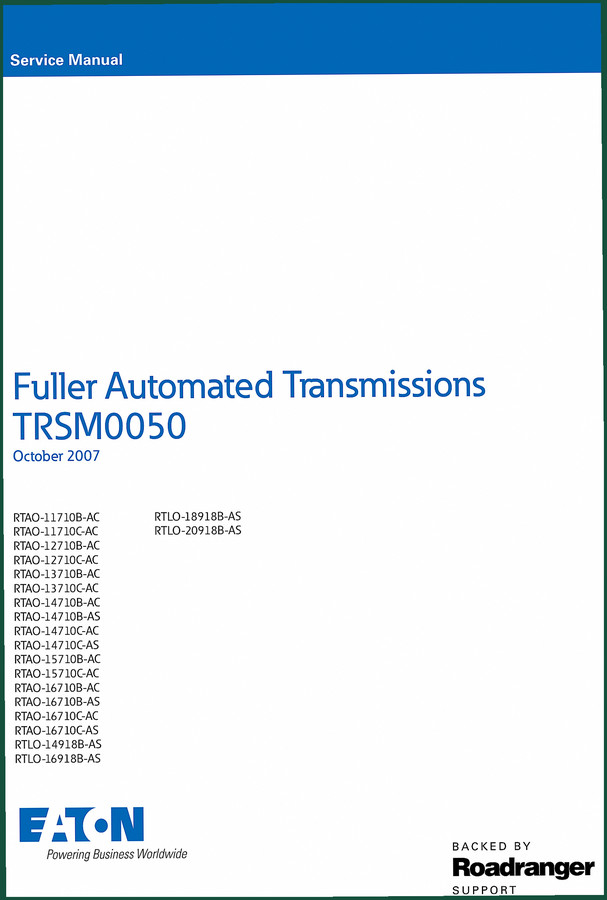 Eaton RTAO-11710B 2007 Service Manual – 128 Pages | AutoFix Global