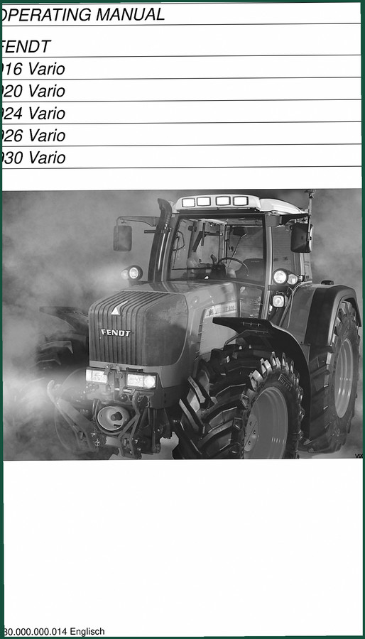Fendt 916 Vario, 920 Vario, 924 Vario, 926 Vario, 930 Vario User Manual – OEM Specs