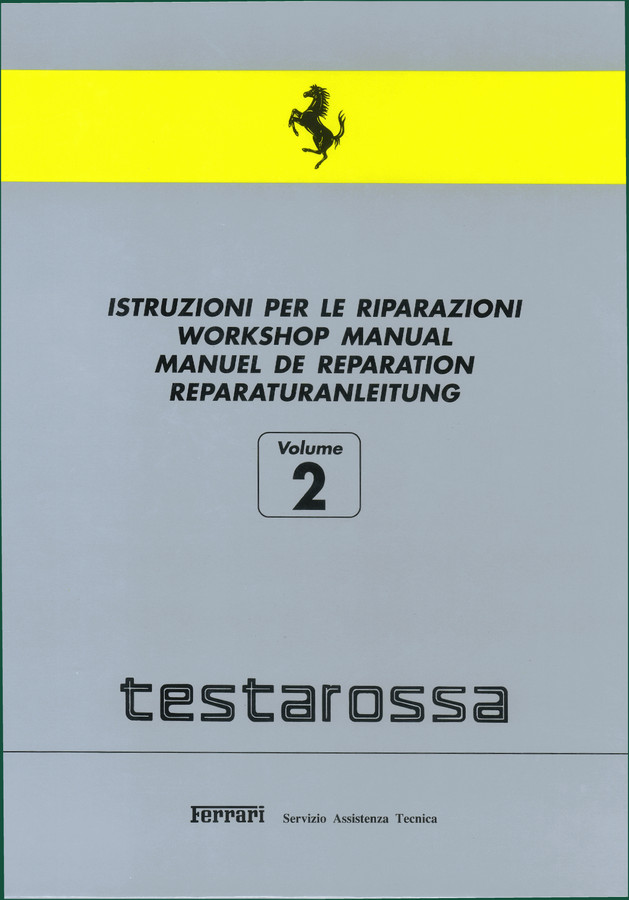 Ferrari 512 TR Workshop Manual – Factory Specs 92-94
