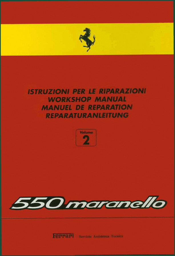 Ferrari 550 Maranello 1996 Workshop Manual – Factory Specs