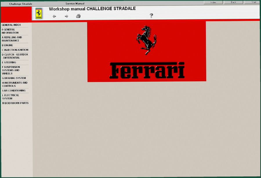 Ferrari Challenge Stradale Workshop Manual – OEM Service Data