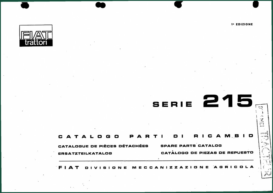 Fiat Powertrain Technologies 215 Parts Catalog — OEM Spare Parts Index
