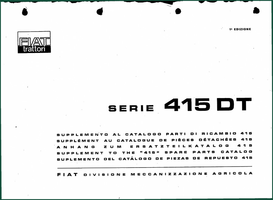 Fiat Powertrain Technologies 415 DT Parts Catalog – OEM Specifications
