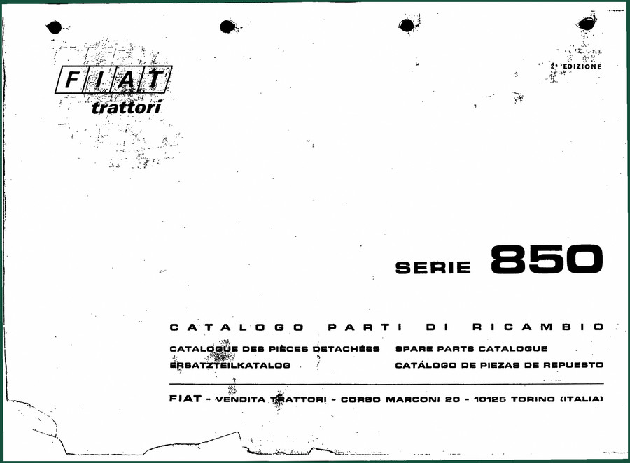 Fiat Powertrain Technologies 850, 850 Germania Parts Catalog – OEM