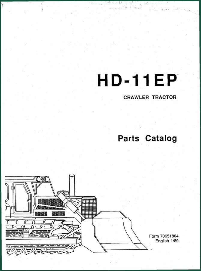 Fiatallis HD-11EP 1989 Parts Catalog – OEM Specs & Part Numbers