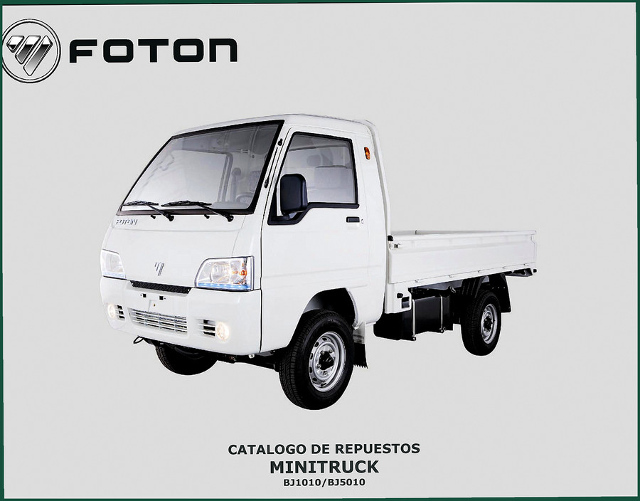 Foton BJ1010, BJ5010 2011 Parts Catalog – OEM Parts Index