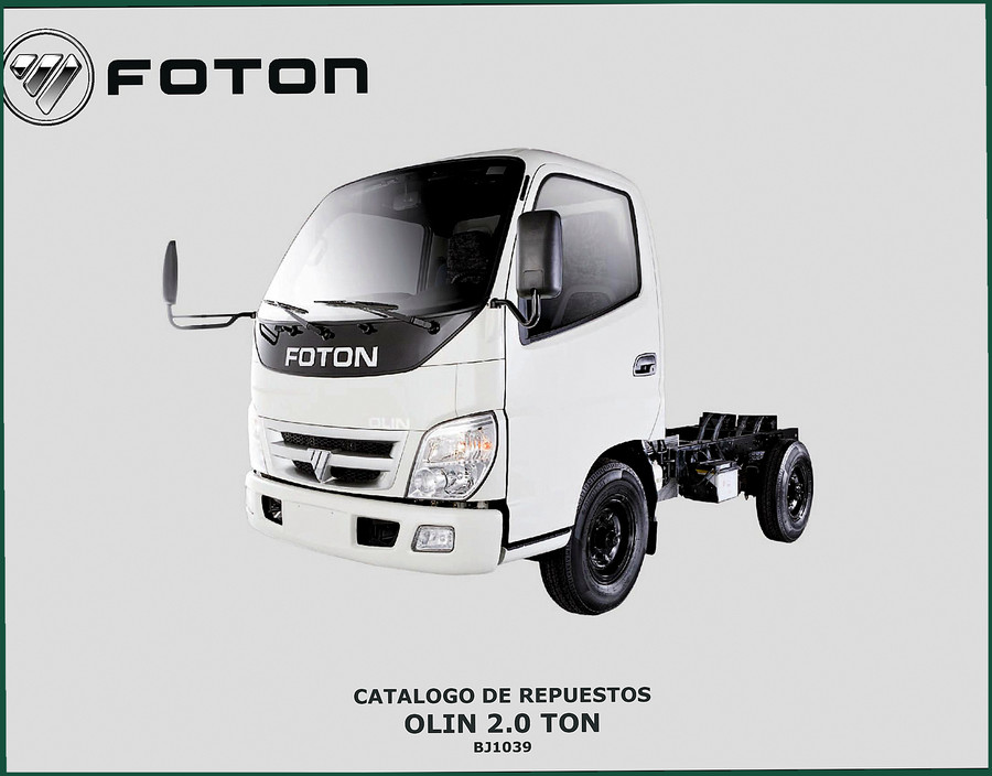Foton OLIN 2.0 TON 2011 Parts Catalog – OEM Component Identification