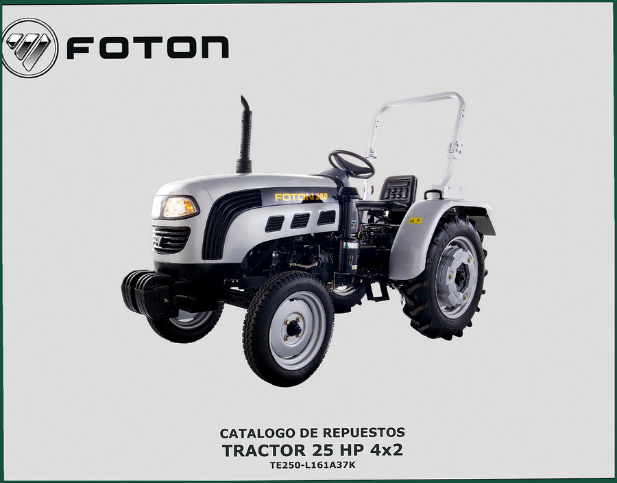 Foton TE250 2011 Parts Catalog – OEM Parts Index for 25HP Tractors