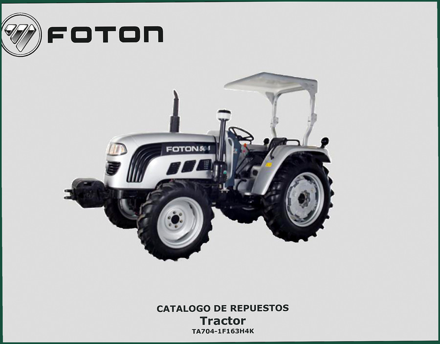 Foton Tractor 2014 Parts Catalog – 134 Pages of OEM Part Numbers