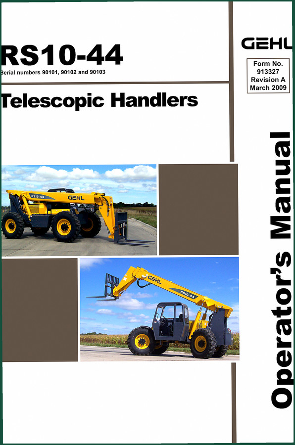 GEHL RS10-44 2009 Operators Manual – Factory Specs & Schematics