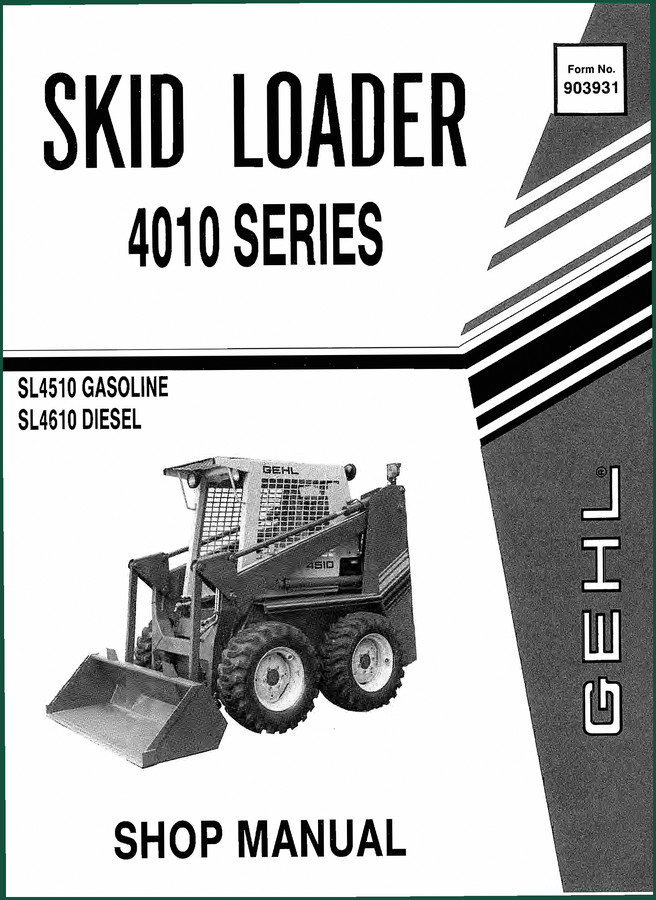 GEHL SL4510, SL4610 Workshop Manual – 104 Pages | Factory Specs